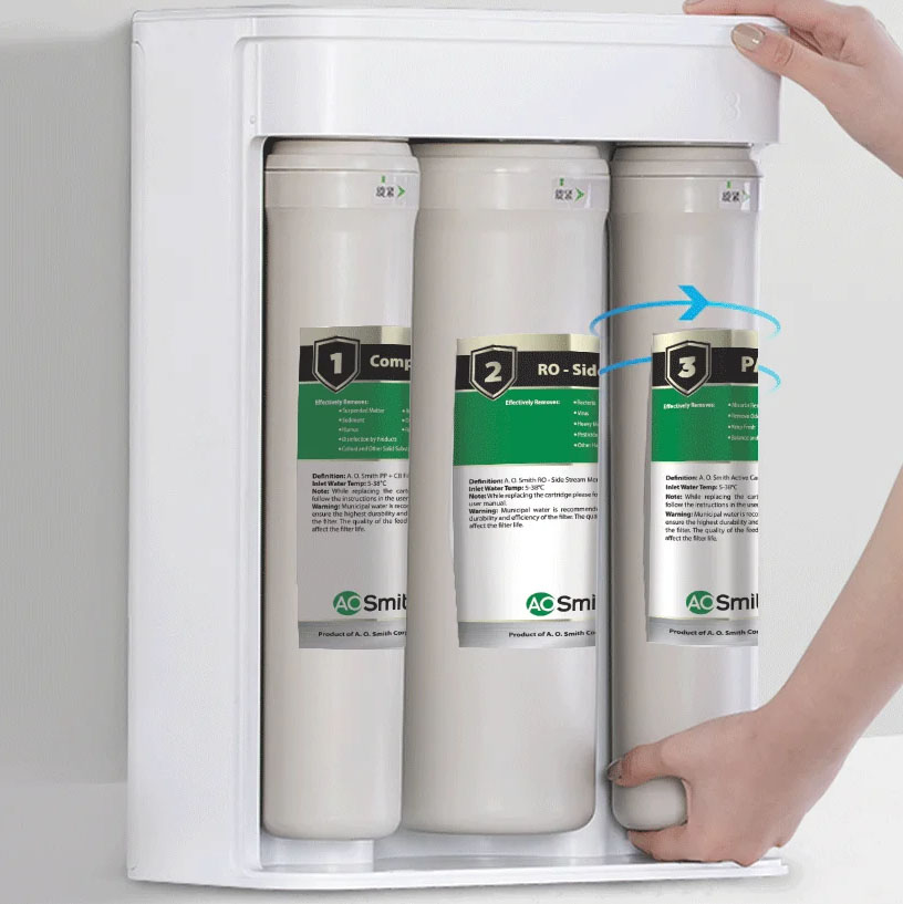 Máy lọc nước RO để gầm A. O. Smith S600, 5 lõi lọc